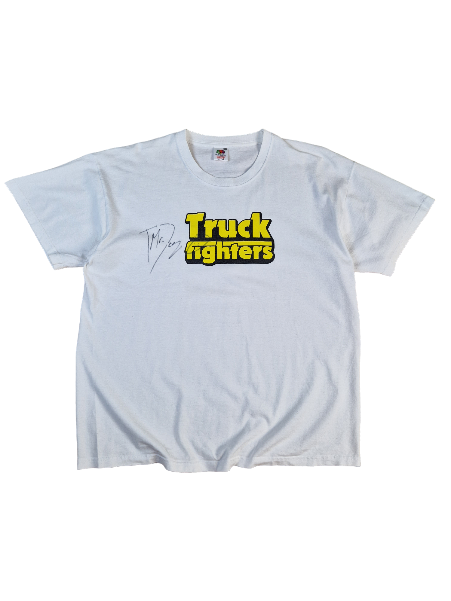 Fruit Of The Loom Shirt Truck Fighters Unterschrift Weiß XL