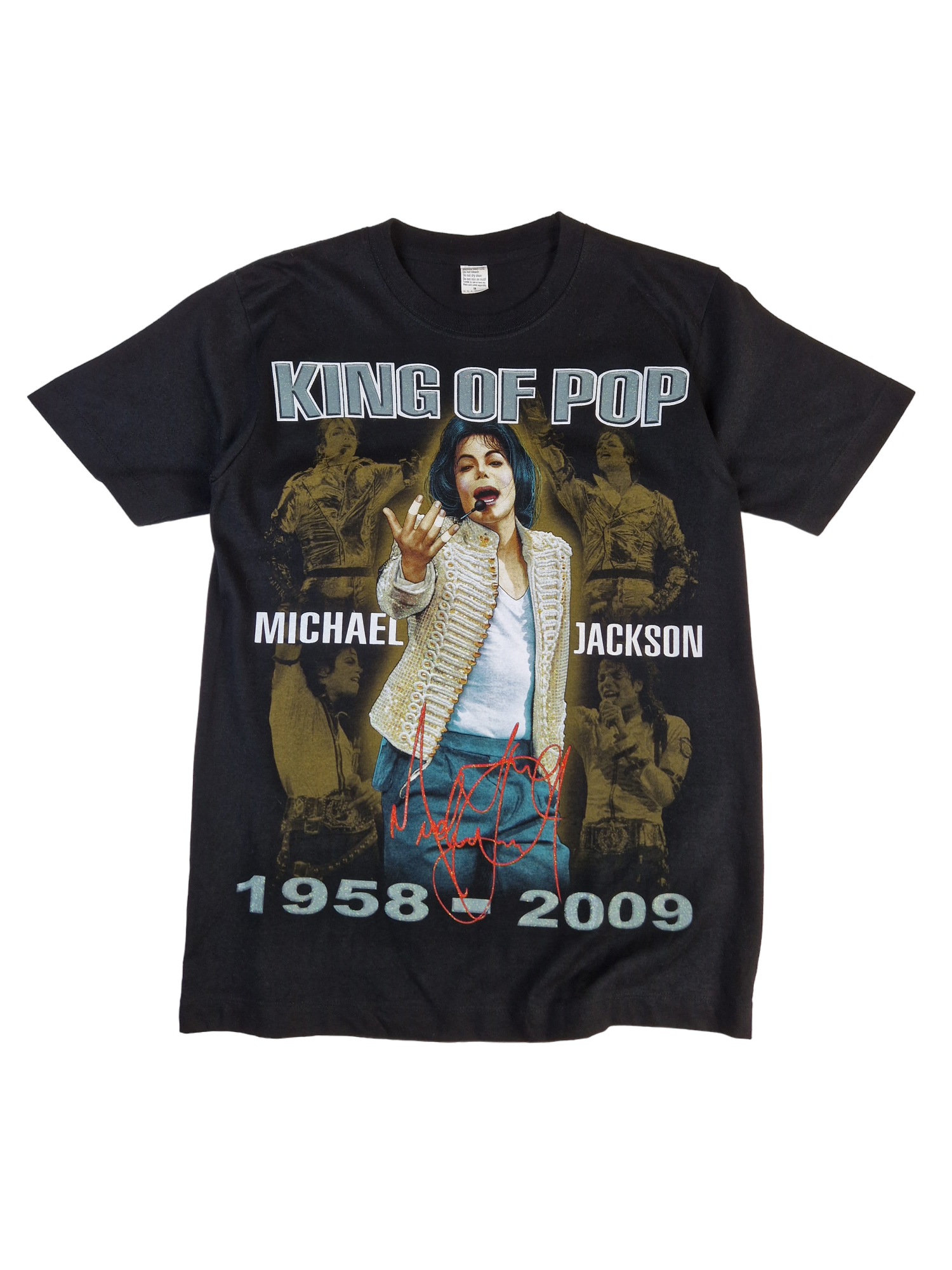 The King Of Pop Memorial Shirt Michael Jackson 1958-2009 Schwarz M