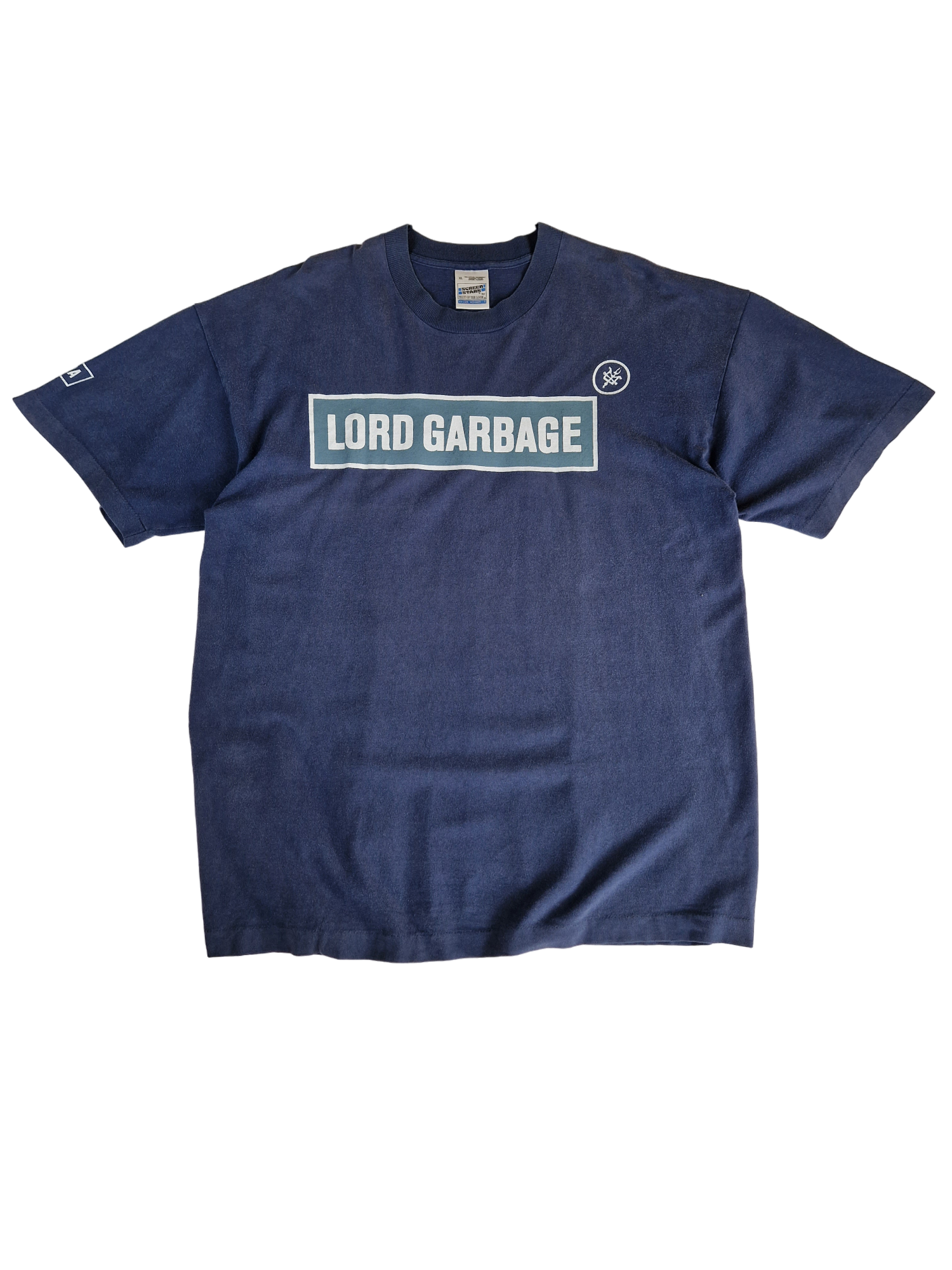 Vintage Screen Stars Shirt Lord Garbage 1998 Phil Boa Single Stitch Ausgewaschen Blau XL