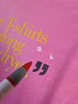 Vintage Fruit Of The Loom Shirt Virginia Slims "Wet T-Shirts Belong In The Dryer" Made In USA Rosa XL