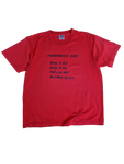 Vintage Oneita Shirt 80s "Fisherman's Code" Single Stitch Made In USA Rot XL