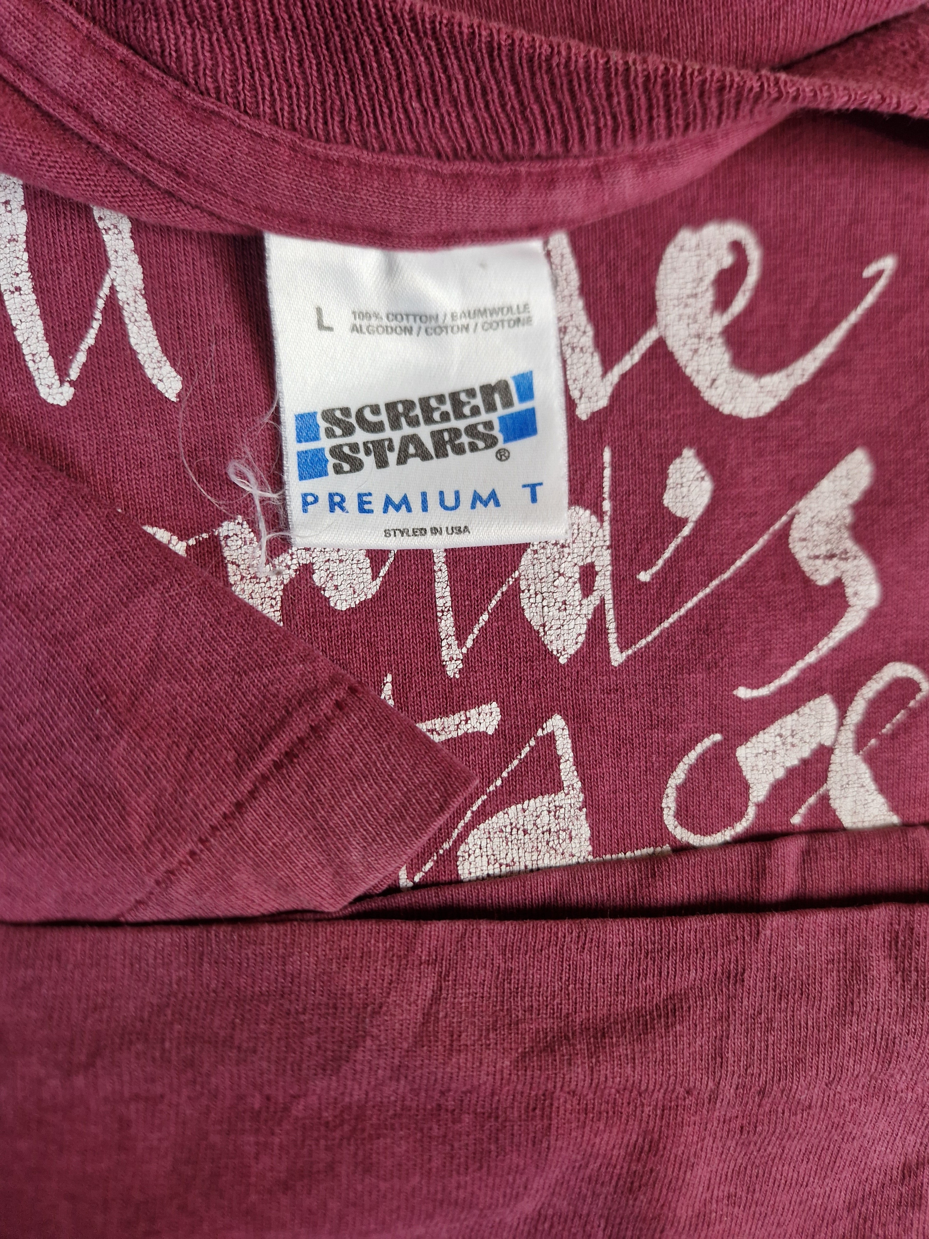 Vintage Screen Stars Shirt Shakespeares Globe "All The World's A Stage..." Single Stitch Made In Ireland Rot L - RareRags