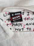 Vintage Fruit Of The Loom Shirt 80s "I Promise (...) Because I Am A Teacher" Spruch Single Stitch Made In USA Weiß M