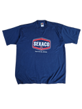 Vintage Fruit Of The Loom Shirt Sexaco "Fill Me Up, Please" Single Stitch Made In Canada Dunkelblau XL