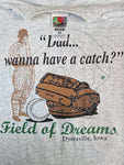 Vintage Fruit Of The Loom Shirt 1996 "Dad... Wanna have a catch?" Dyersville, Iowa Grau XL