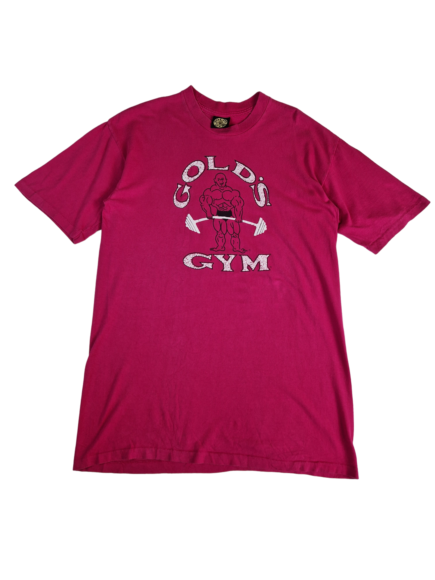 Vintage Gold's Gym Shirt Made In USA Single Stitch Rosa L