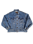 Vintage Levis Jeansjacke Made In USA Orange Tab Hellblau XS-S