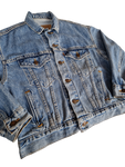 Vintage Levis Jeansjacke Made In USA Orange Tab Hellblau XS-S