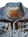 Vintage Levis Jeansjacke Made In USA Orange Tab Hellblau XS-S