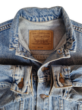 Vintage Levis Jeansjacke Made In USA Orange Tab Hellblau XS-S