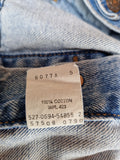 Vintage Levis Jeansjacke Made In USA Orange Tab Hellblau XS-S