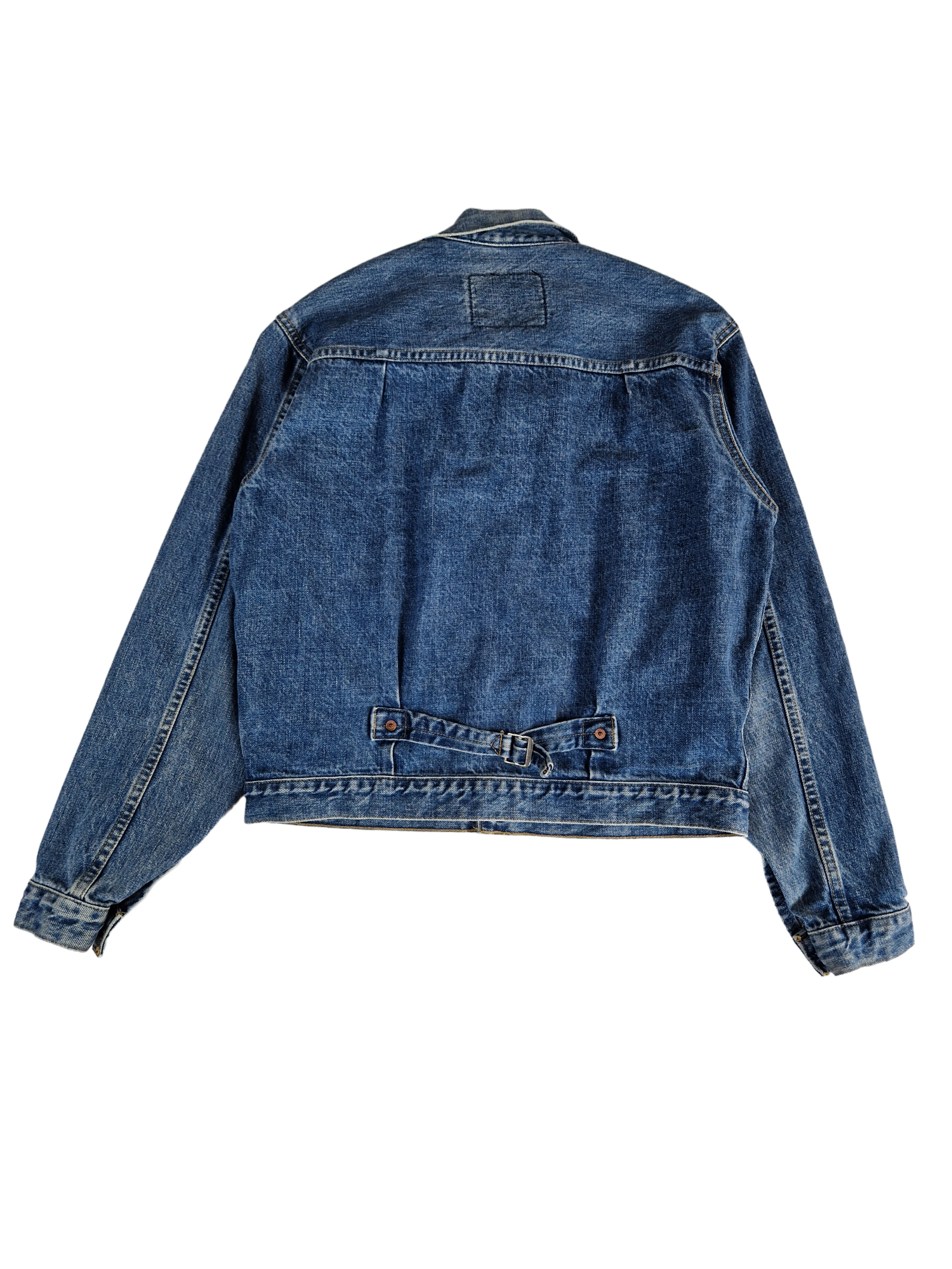Rare! Vintage Levis Jeansjacke 71506 XX Buckle Back Type 1 Big E Japanische Reproduktion Selvedge Denim Blau (38) M