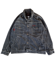 Southpole Jeansjacke Y2K Vibes Dark Denim Oversized Grau M