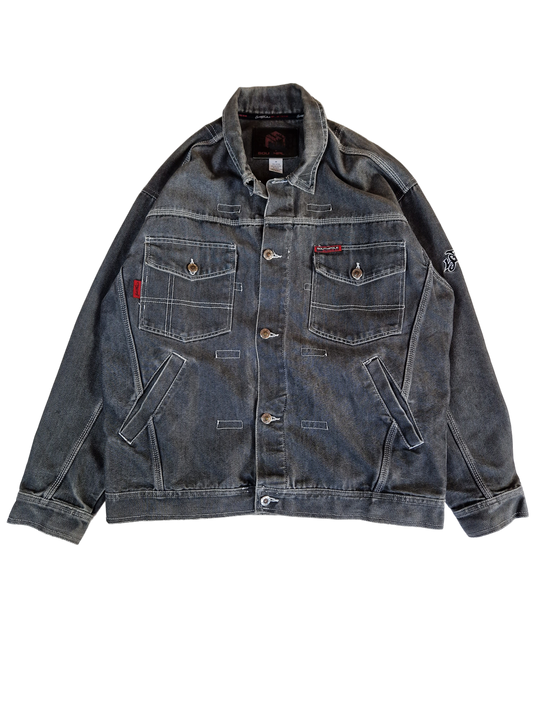 Southpole Jeansjacke Y2K Vibes Dark Denim Oversized Grau M
