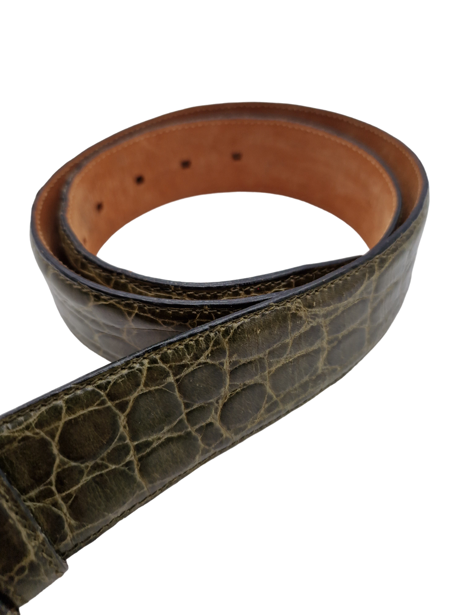 Verba Volant Gürtel Leder Made In Italy Grün
