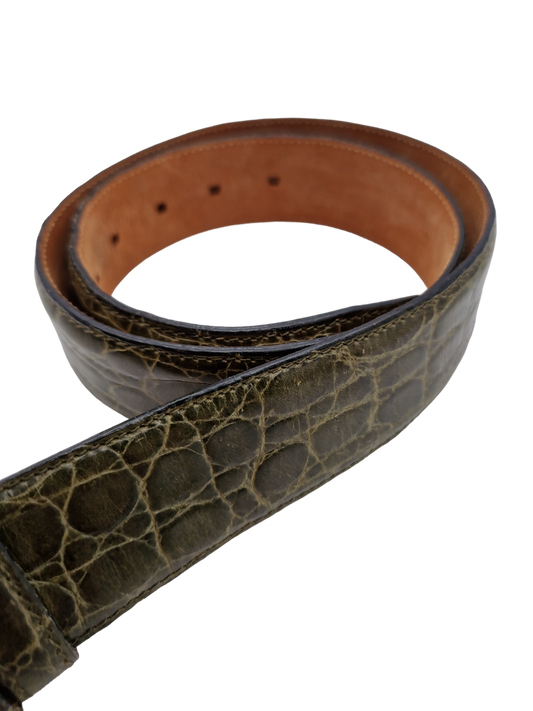 Verba Volant Gürtel Leder Made In Italy Grün