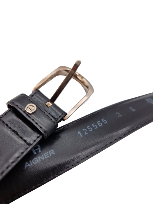 Vintage Aigner Gürtel Basic Schwarz