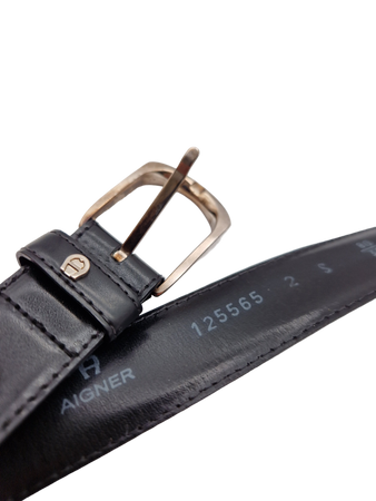 Vintage Aigner Gürtel Basic Schwarz