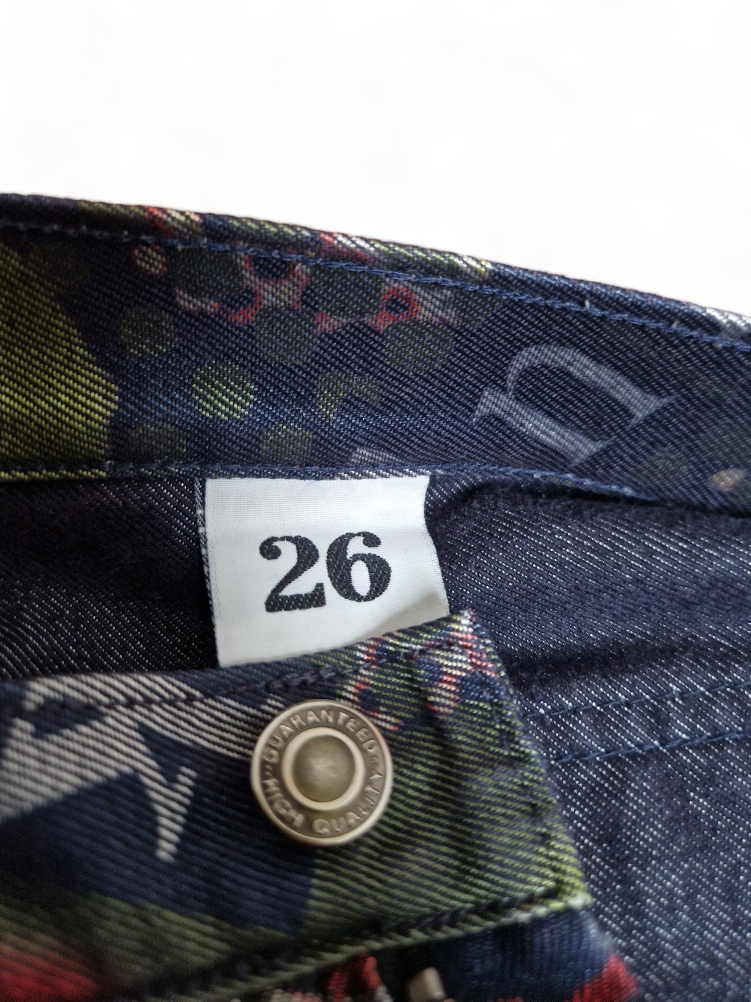 Rare! Vintage Stuka Hose Flared Skater Punk Print Bunt 26