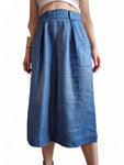 Vintage Yves Saint Laurent Rock Leinen Made In France Hellblau 42