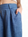 Vintage Yves Saint Laurent Rock Leinen Made In France Hellblau 42