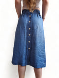 Vintage Yves Saint Laurent Rock Leinen Made In France Hellblau 42