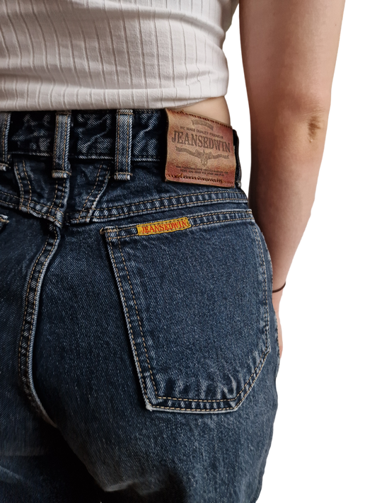 Vintage Edwin Jeans Louisiana Made In Japan Ausgewaschenes Schwarz W28 L30