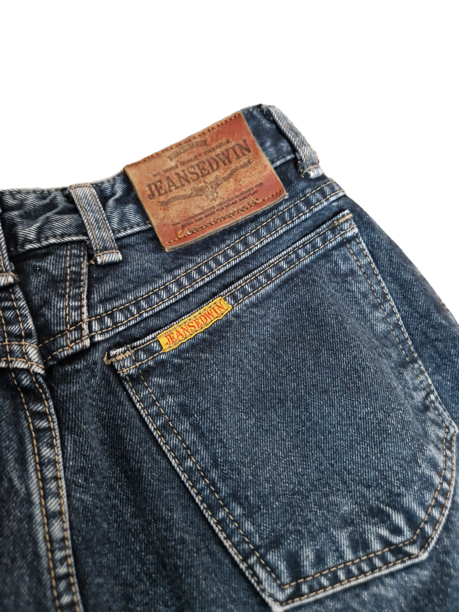 Vintage Edwin Jeans Louisiana Made In Japan Ausgewaschenes Schwarz W28 L30
