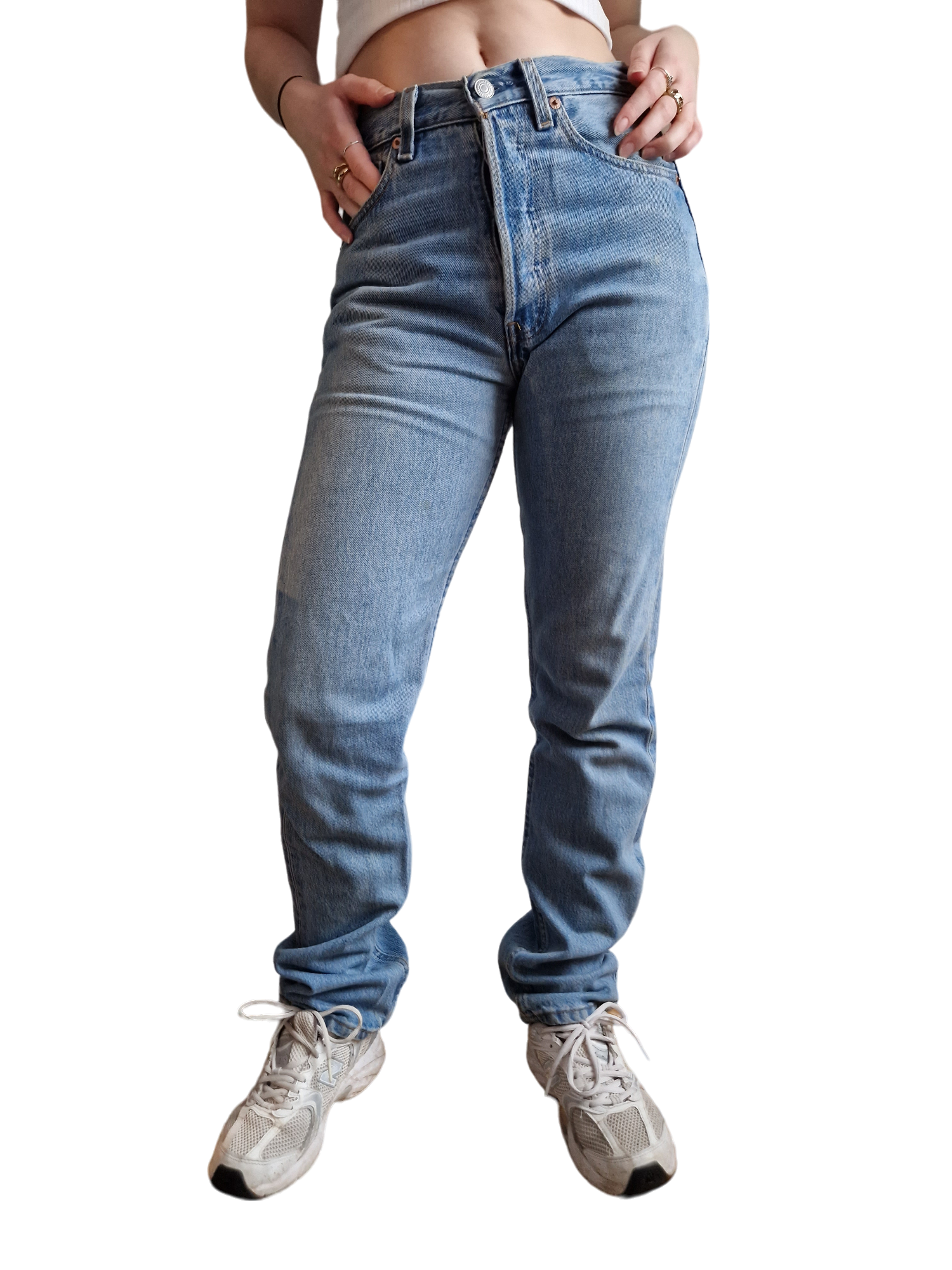 Vintage Levis Jeans 501 "For Women" Made In USA Hellblau W28 L32 - RareRags