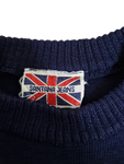 Vintage Santana Jeans Strickpullover "Lonesome Cowboy" 80s Made In Italy Mit Repairs Navy XS
