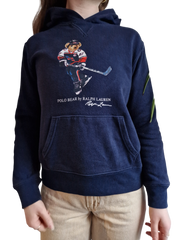 Ralph Lauren Hoodie Polo Bear Navy (Kids 10-12 M) XS