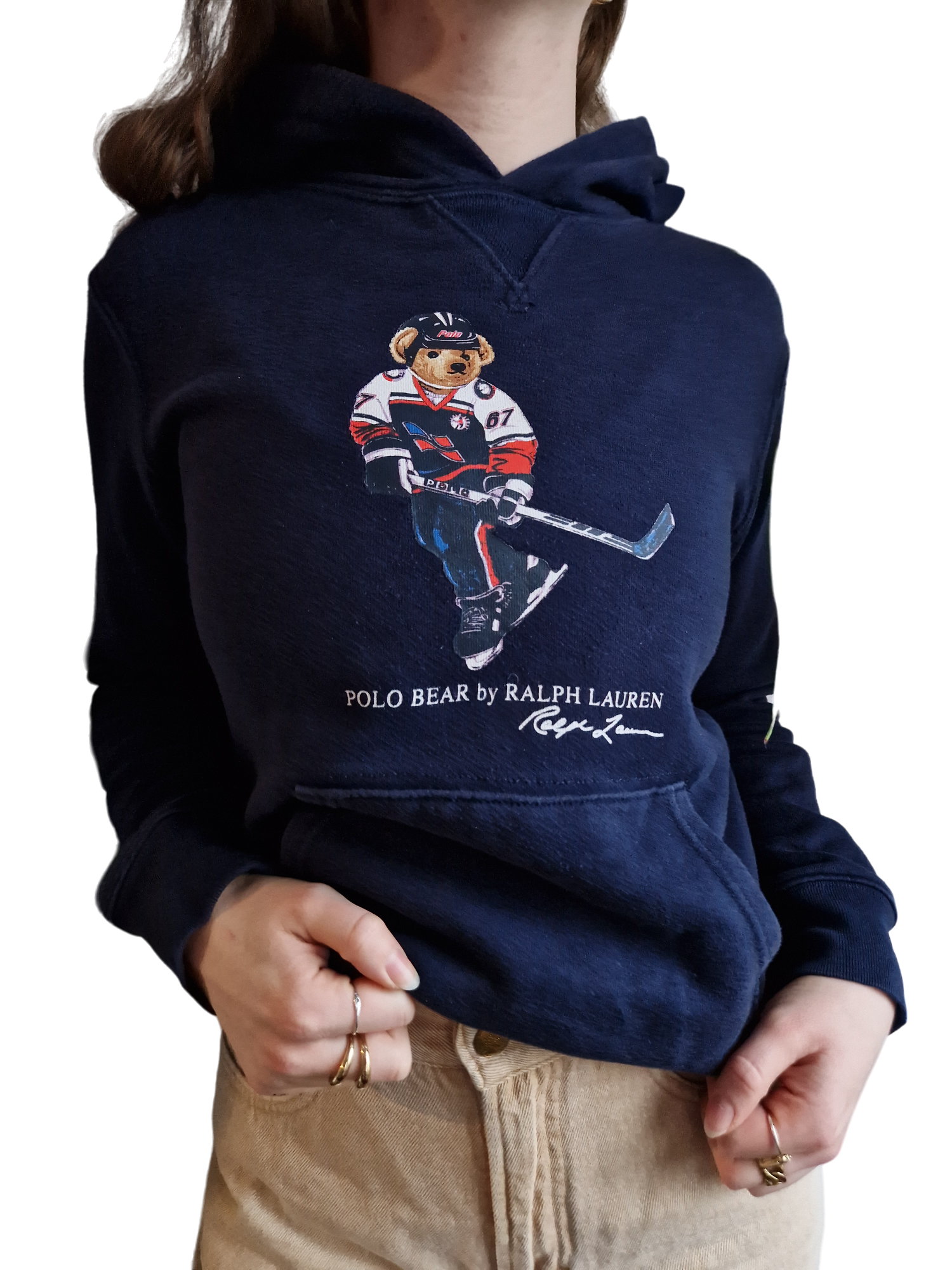 Ralph Lauren Hoodie Polo Bear Navy (Kids 10-12 M) XS