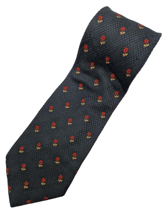 Vintage Dolce & Gabbana Krawatte Hidden Print Flowers Seide Made In Italy