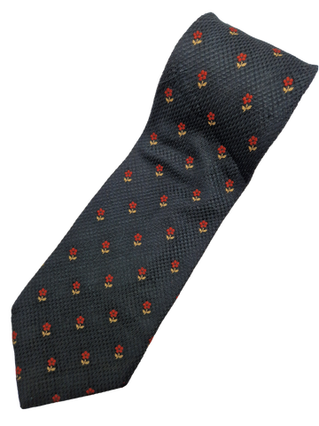 Vintage Dolce & Gabbana Krawatte Hidden Print Flowers Seide Made In Italy