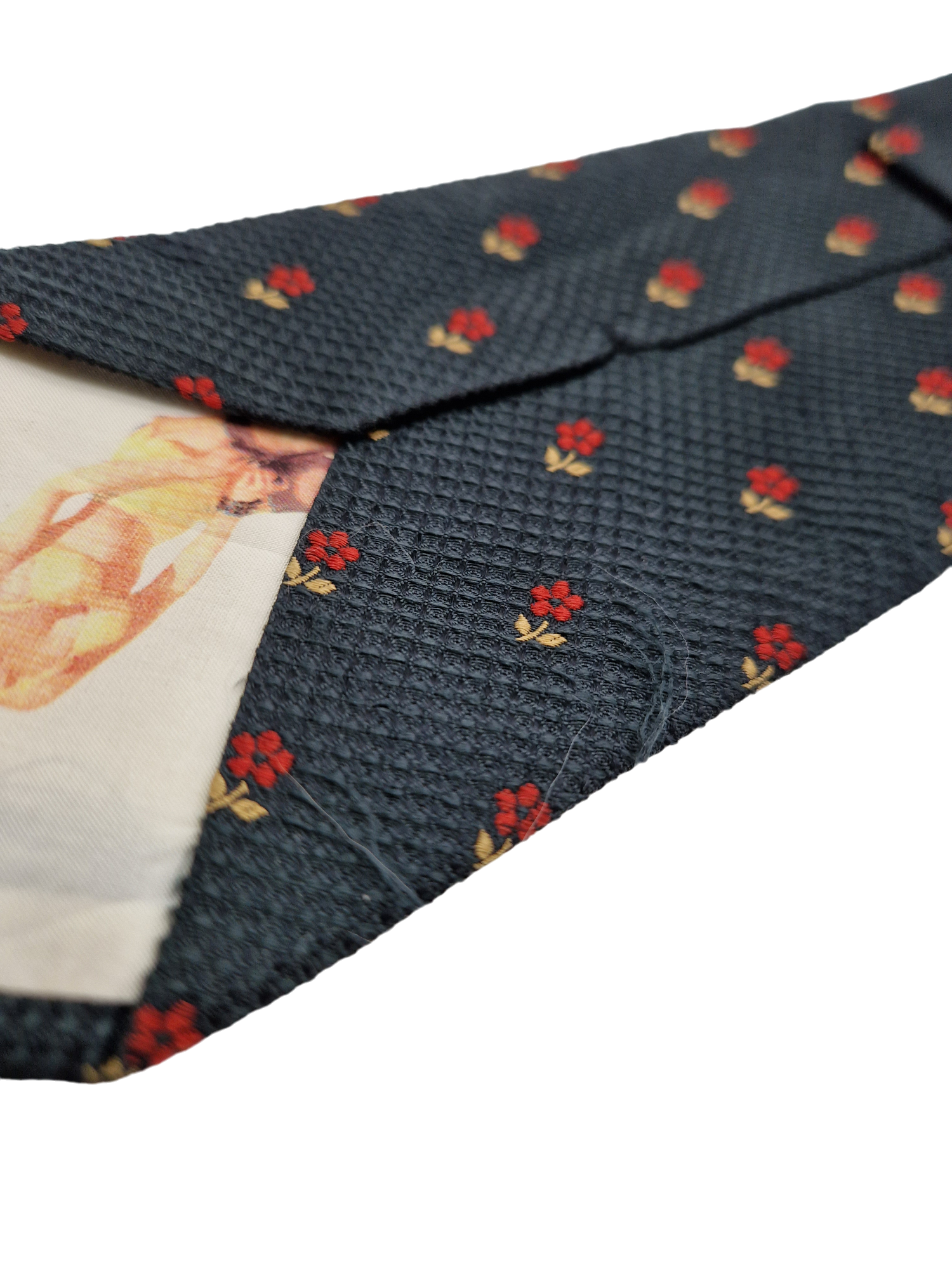 Vintage Dolce & Gabbana Krawatte Peekaboo Flowers Seide Made In Italy