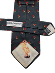 Vintage Dolce & Gabbana Krawatte Hidden Print Flowers Seide Made In Italy