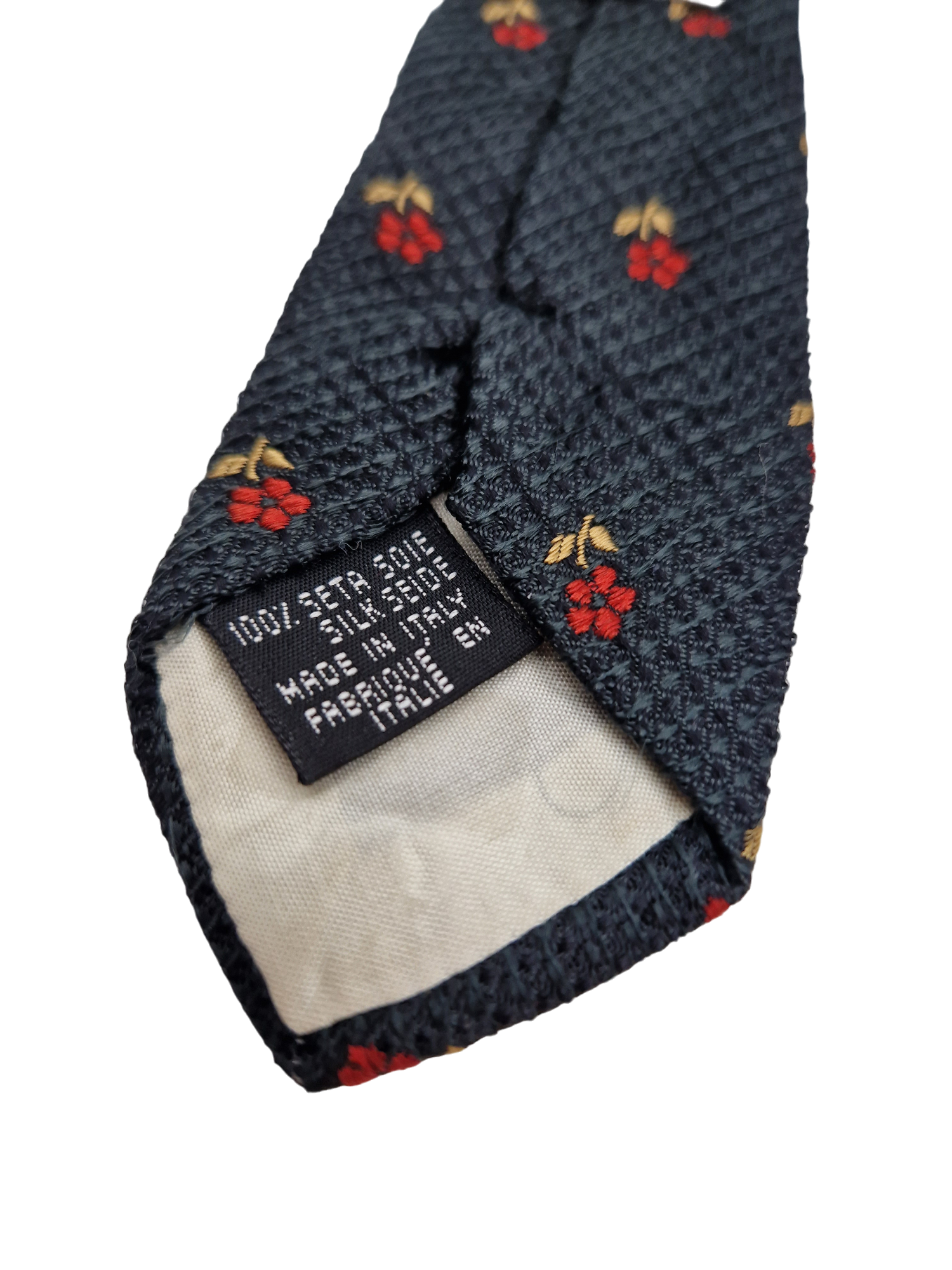 Vintage Dolce & Gabbana Krawatte Peekaboo Flowers Seide Made In Italy