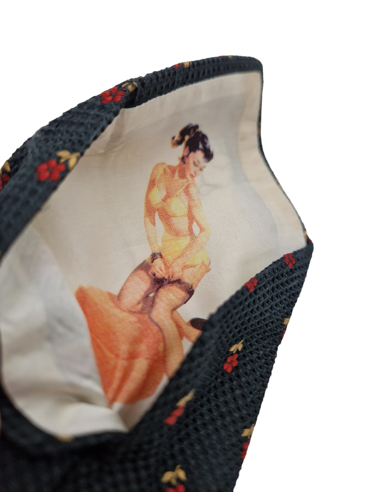 Vintage Dolce & Gabbana Krawatte Peekaboo Flowers Seide Made In Italy