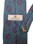 Vintage Givenchy Krawatte Made In USA Seide Paisley Like Muster Türkis Blau