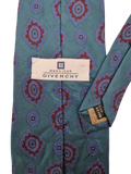 Vintage Givenchy Krawatte Made In USA Seide Paisley Like Muster Türkis Blau