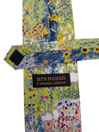 Vintage Ars Mundi Krawatte Seide Sommerwiese Bunt