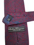Vintage Salvatore Ferragamo Krawatte Dots Seide Made In Italy Navy Rot