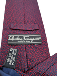 Vintage Salvatore Ferragamo Krawatte Dots Seide Made In Italy Navy Rot