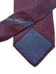 Vintage Salvatore Ferragamo Krawatte Dots Seide Made In Italy Navy Rot
