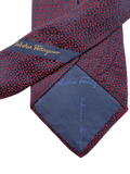 Vintage Salvatore Ferragamo Krawatte Dots Seide Made In Italy Navy Rot