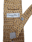 Vintage Christian Dior Krawatte Hand Made In France Seide Gold Navy