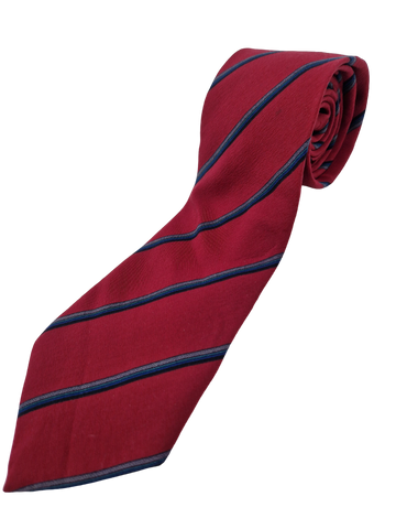 Vintage Christian Dior Krawatte Basic Pattern Handmade In France Seide Rot Blau