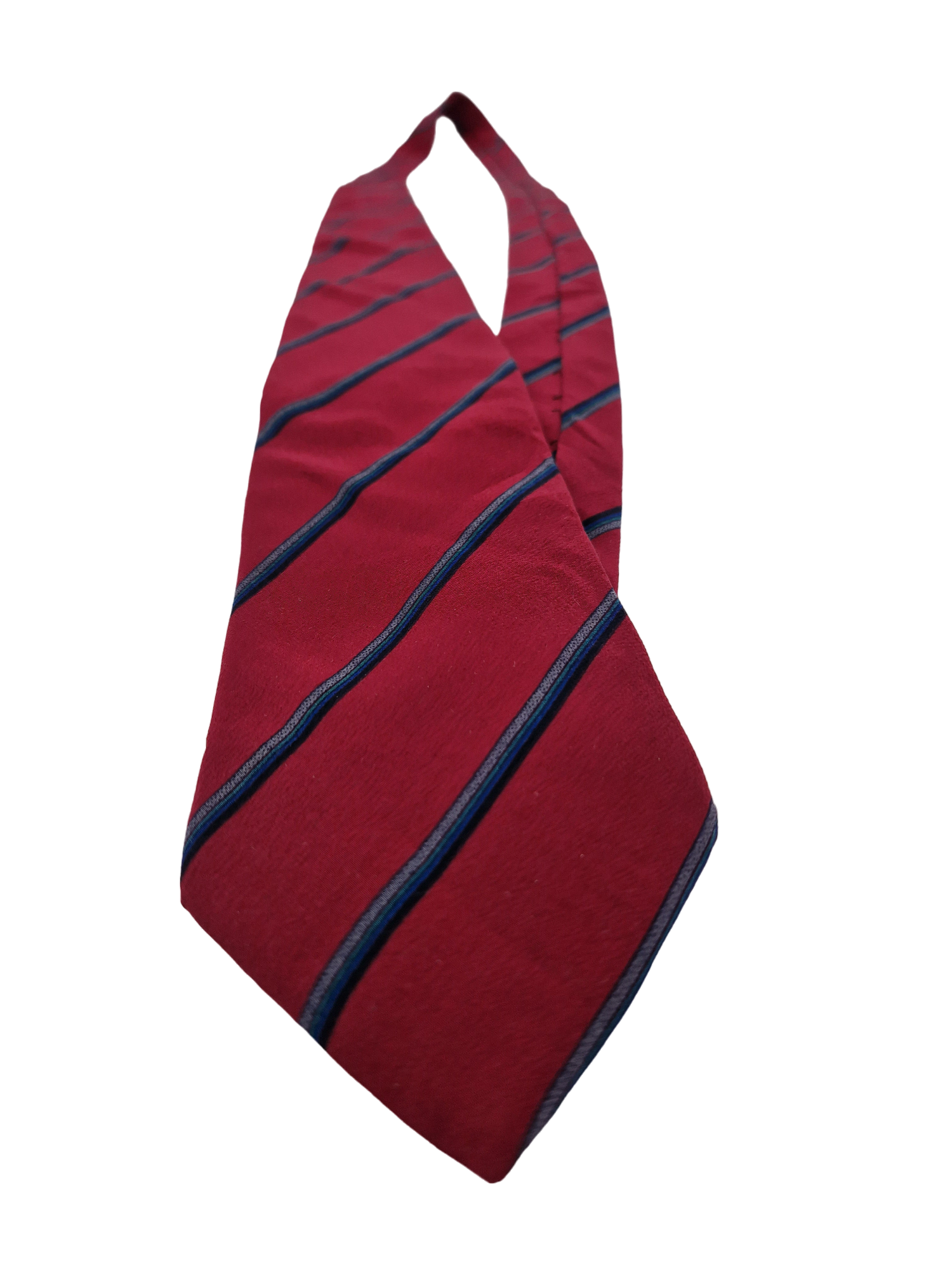 Vintage Christian Dior Krawatte Basic Pattern Handmade In France Seide Rot Blau