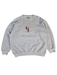 Vintage Disney Sweater Mickey & Co Made In USA Bestickt Grau L