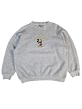 Vintage Disney Sweater Mickey & Co Made In USA Bestickt Grau L